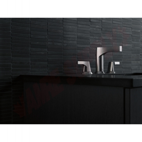 Photo 3 of 3574-SSMPU-DST : Delta ZURA Two Handle Widespread Lavatory Faucet, Stainless Steel