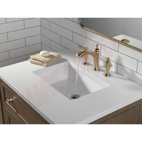 Photo 2 of 3556-CZMPU-DST : Delta DORVAL Two Handle Widespread Bathroom Faucet, Champagne Bronze