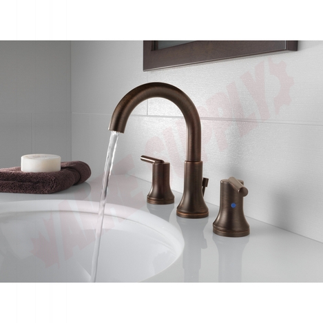 Photo 3 of 3559-RBMPU-DST : Delta TRINSIC Widespread Lavatory Faucet w/ metal pop-up, Venetian Bronze