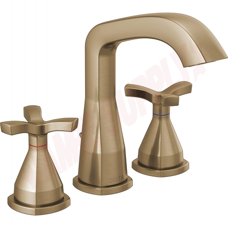 Photo 1 of 357766-CZMPU-DST : Delta STRYKE Widespread Faucet, Champagne Bronze
