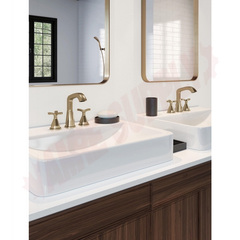Photo 2 of 357766-CZMPU-DST : Delta STRYKE Widespread Faucet, Champagne Bronze