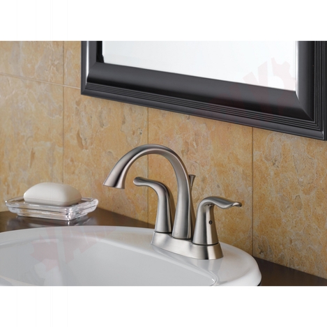 Photo 2 of 25938LF-SS : Delta LAHARA Two Handle Centerset Lavatory Faucet, Stainless Steel