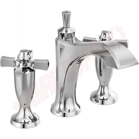 Photo 1 of 3557-MPU-DST : Delta DORVAL Two Handle Widespread Bathroom Faucet, Chrome