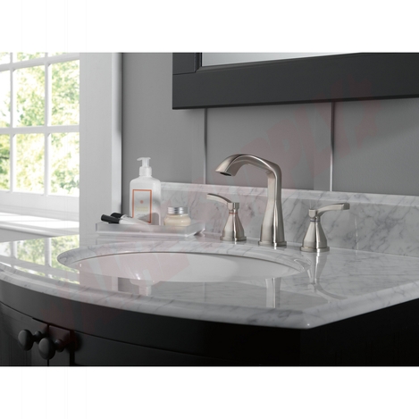 Photo 2 of 35776-SSMPU-DST : Delta STRYKE Widespread Faucet, Stainless Steel