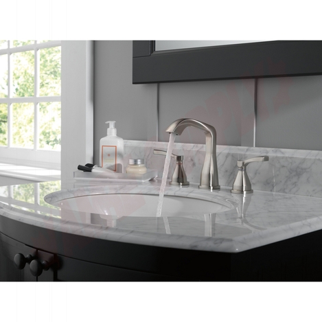 Photo 3 of 35776-SSMPU-DST : Delta STRYKE Widespread Faucet, Stainless Steel