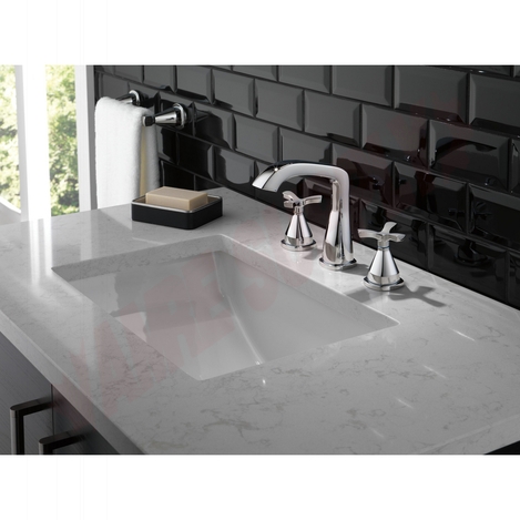 Photo 2 of 357766-MPU-DST : Delta STRYKE Widespread Faucet, Chrome