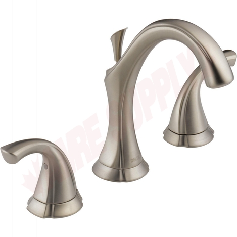 Photo 1 of 3592LF-SS : Delta ADDISON Two Handle Widespread Lavatory Faucet, Stainless Steel