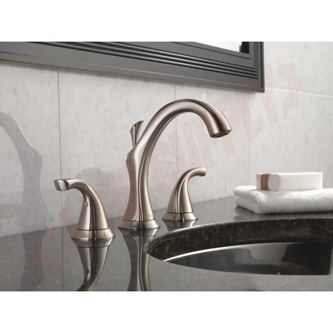 Photo 2 of 3592LF-SS : Delta ADDISON Two Handle Widespread Lavatory Faucet, Stainless Steel