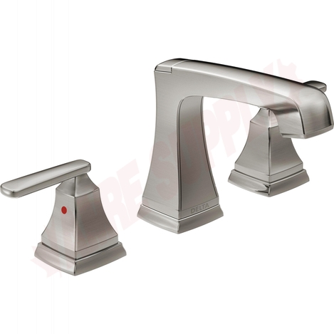 Photo 1 of 3564-SSMPU-DST : Delta ASHLYN Two Handle Widespread Lavatory Faucet, Stainless Steel
