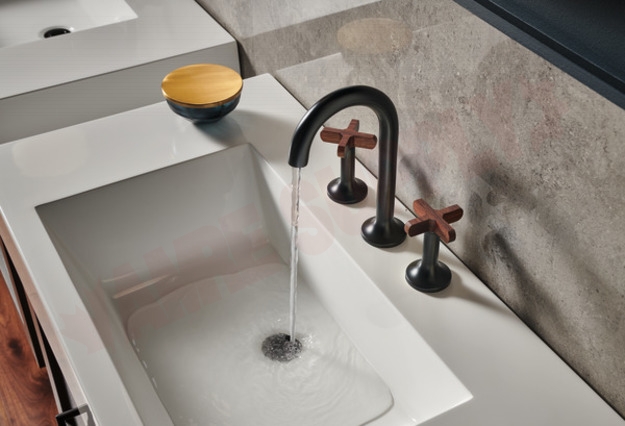 Photo 5 of 65375LF-BLLHP : Brizo JASON WU Widespread Lavatory Faucet - Less Handles, Matte Black