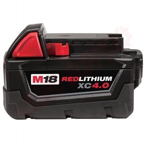 Photo 2 of 48-11-1842CF : Milwaukee M18 RED LITHIUM XC Extended Capacity Battery 4.0A/Hr, 2/Pack