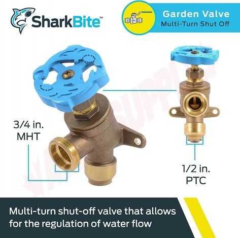 Photo 4 of 24622LF : SharkBite Brass Push-To-Connect Hose Valve, Lead-Free