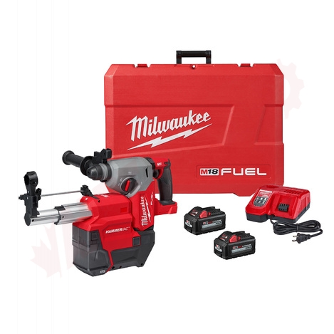 Photo 2 of 2912-22DE : Milwaukee M18 FUEL™ 1” SDS Plus Rotary Hammer w/ Dust Extractor Kit