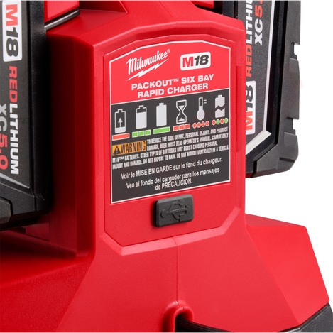 Photo 5 of 48-59-1809 : Milwaukee M18™ PACKOUT™ Six Bay Rapid Charger