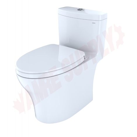 Photo 1 of MS646124CEMFGN#01 : Toto Aquia One-Piece Elongated Toilet, Cotton White, with Seat