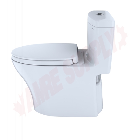 Photo 3 of MS646124CEMFGN#01 : Toto Aquia One-Piece Elongated Toilet, Cotton White, with Seat