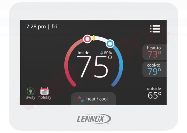 Photo 1 of 17G74 : Lennox Commercial Touchscreen Thermostat, Programmable, Heat/Cool