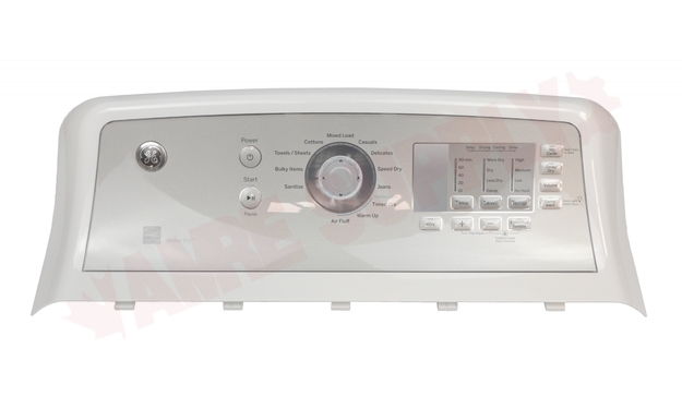 Photo 2 of WW01L01671 : GE WW01L01671 Dryer Control Panel Backsplash Assembly