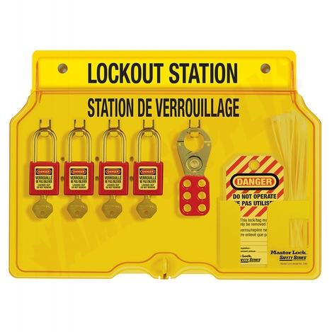 Photo 1 of 1482BP410FRC : Masterlock Wall Mounted Lockout Station, French