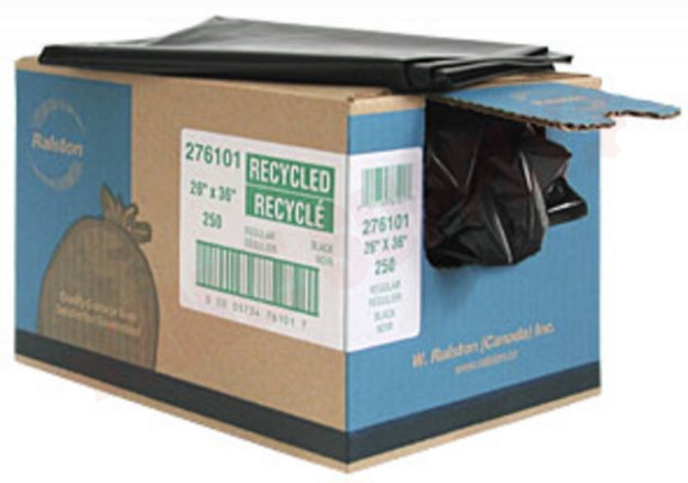 Photo 1 of GG4248SB : Polyethics Industries Black Recycled Garbage Bags, 42 x 48, Strong Strength, 100/Case