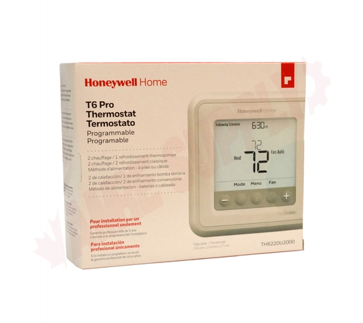 Photo 2 of TH6220U2000 : Honeywell Home T6 Pro Digital Thermostat, Programmable, Heat/Cool