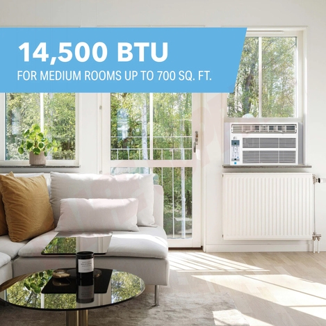 Photo 2 of 1PAWFC14500 : Perfect Aire 14,500 BTU Smart Window Air Conditioner, 115V, 700sqft, R32