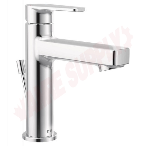 Photo 1 of 40051 : 40051 Moen Cleveland Faucet Group Slate Single Handle Low Arc Bathroom Faucet, Chrome