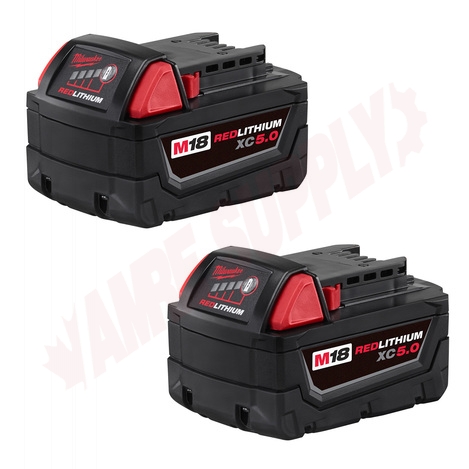 Photo 1 of 48-11-1852 : Milwaukee M18™ REDLITHIUM™ XC5.0 Extended Capacity Battery Two Pack