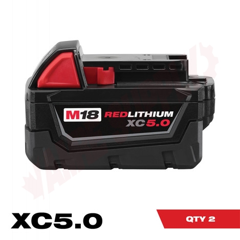 Photo 2 of 48-11-1852 : Milwaukee M18™ REDLITHIUM™ XC5.0 Extended Capacity Battery Two Pack
