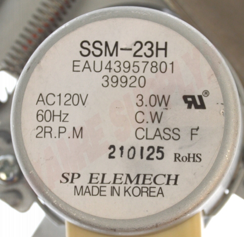 Photo 12 of EAU43957801 : LG EAU43957801 Wall Oven Motor Assembly, AC, Synchronous