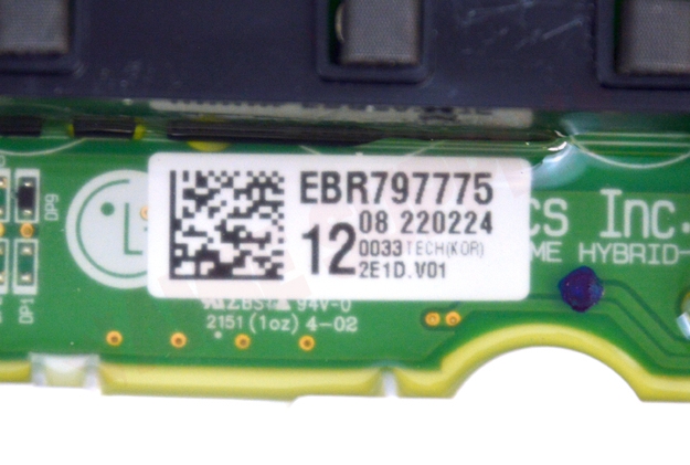 Photo 9 of EBR79777512 : LG EBR79777512 Dryer Display Power Control Board (PCB Assembly)