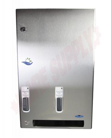Photo 2 of 618-3-FREE : Frost Push Button Free Feminine Product Dispenser, Stainless Steel