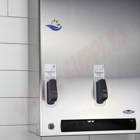 Photo 7 of 618-3-FREE : Frost Push Button Free Feminine Product Dispenser, Stainless Steel