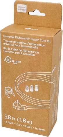 Photo 5 of AGF30462901 : AGF30462901 LG Dishwasher Universal Power Cord Kit