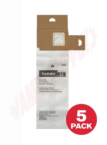Photo 1 of 63256A : Sanitaire Upright Vacuum Bag, 5 Pack