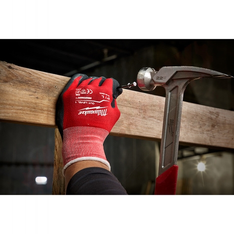 Photo 6 of 48-22-8916 : Milwaukee Cut Level 1 Nitrile Dipped Gloves, Large, 4/Pack