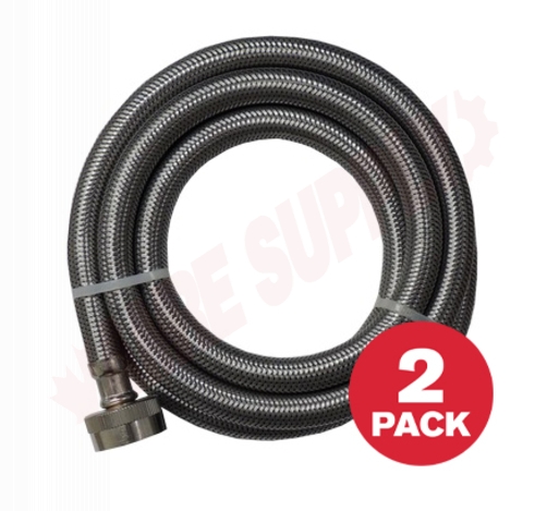 Photo 1 of 3805FFSS2 : Supco 3805FFSS2 Washer Fill Hose Set, 60, Stainless Steel, 2/Pack