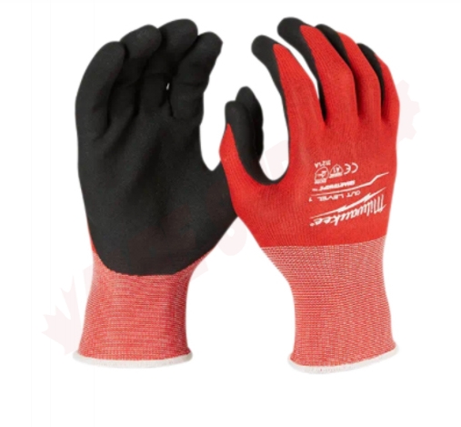 Photo 2 of 48-22-8916 : Milwaukee Cut Level 1 Nitrile Dipped Gloves, Large, 4/Pack