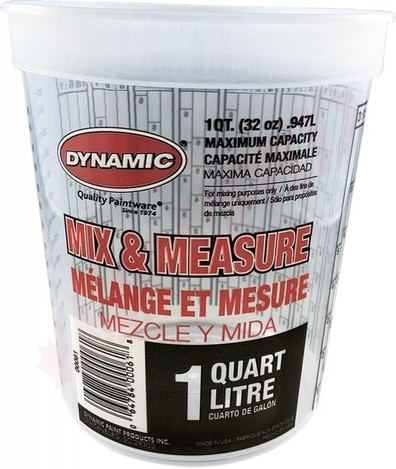 Photo 1 of 00061 : Dynamic 0.947L Disposable Mix and Measure Cup