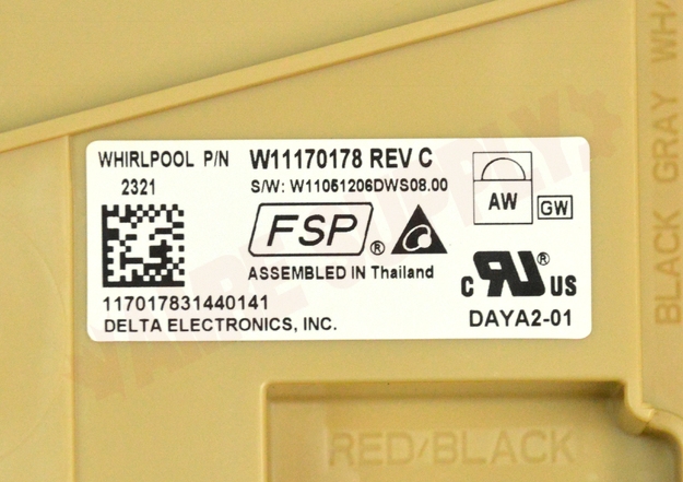 Photo 10 of W11305296 : Whirlpool Dishwasher Electronic Control Board