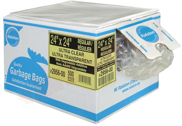 Photo 1 of 2985-00 : Clear Garbage Bags 35 x 50 Extra Strong Strength 100/Case