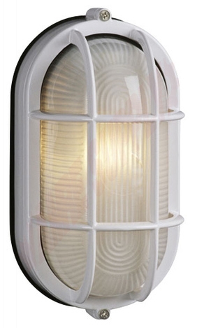 Photo 1 of 305014WH : Galaxy Lighting 5 Marine Light, White, Frosted, 1x60W