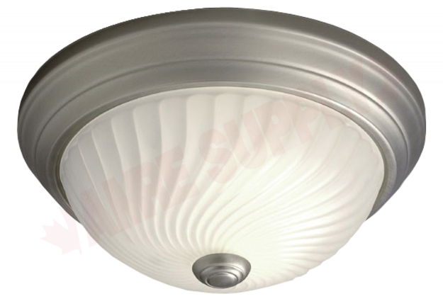 Photo 1 of 625018PTR : Galaxy Lighting 11 Flush Mount, Pewter, Frosted Swirl, 2x40W