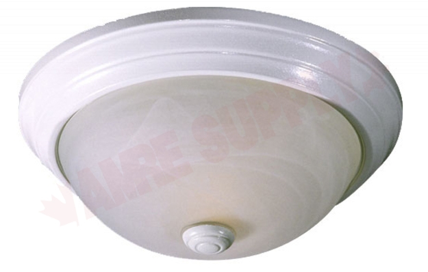 Photo 1 of 625031WH : Galaxy Lighting 11 Flush Mount, White, Marbled, 2x40W