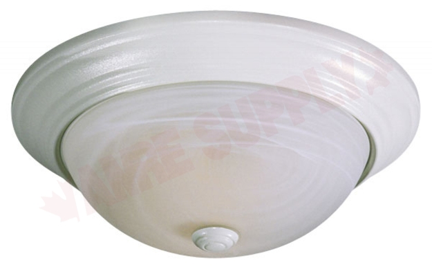 Photo 1 of 635032WH : Galaxy Lighting 13 Flush Mount, White, Marbled, 2x60W