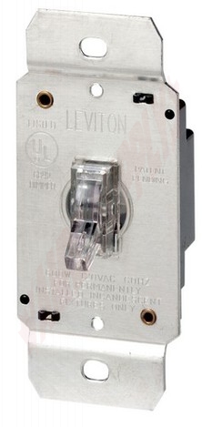 Photo 1 of 6691 : Leviton Lighted Toggle Dimmer, Single Pole, Clear