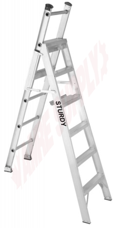 Photo 1 of 786 : Sturdy Ladder 6' Aluminum Multiway Ladder, 225 lbs Rated