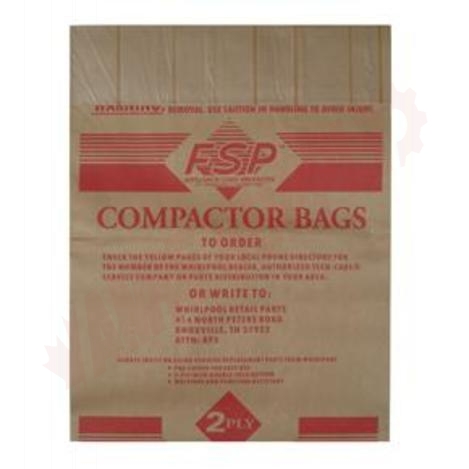 Photo 1 of 882652 : WHIRLPOOL TRASH COMPACTOR BAGS, 15 PAPER, 48/PACK
