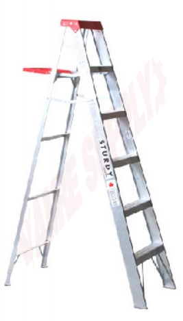 Photo 1 of A428-03 : Sturdy Ladder 3' Aluminum Stepladder, Type 2, 225 lbs Rated
