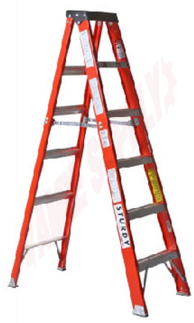 Photo 1 of F486-06 : Sturdy Ladder 6' Fiberglass Stepladder, Type 1A, 300 lbs Rated